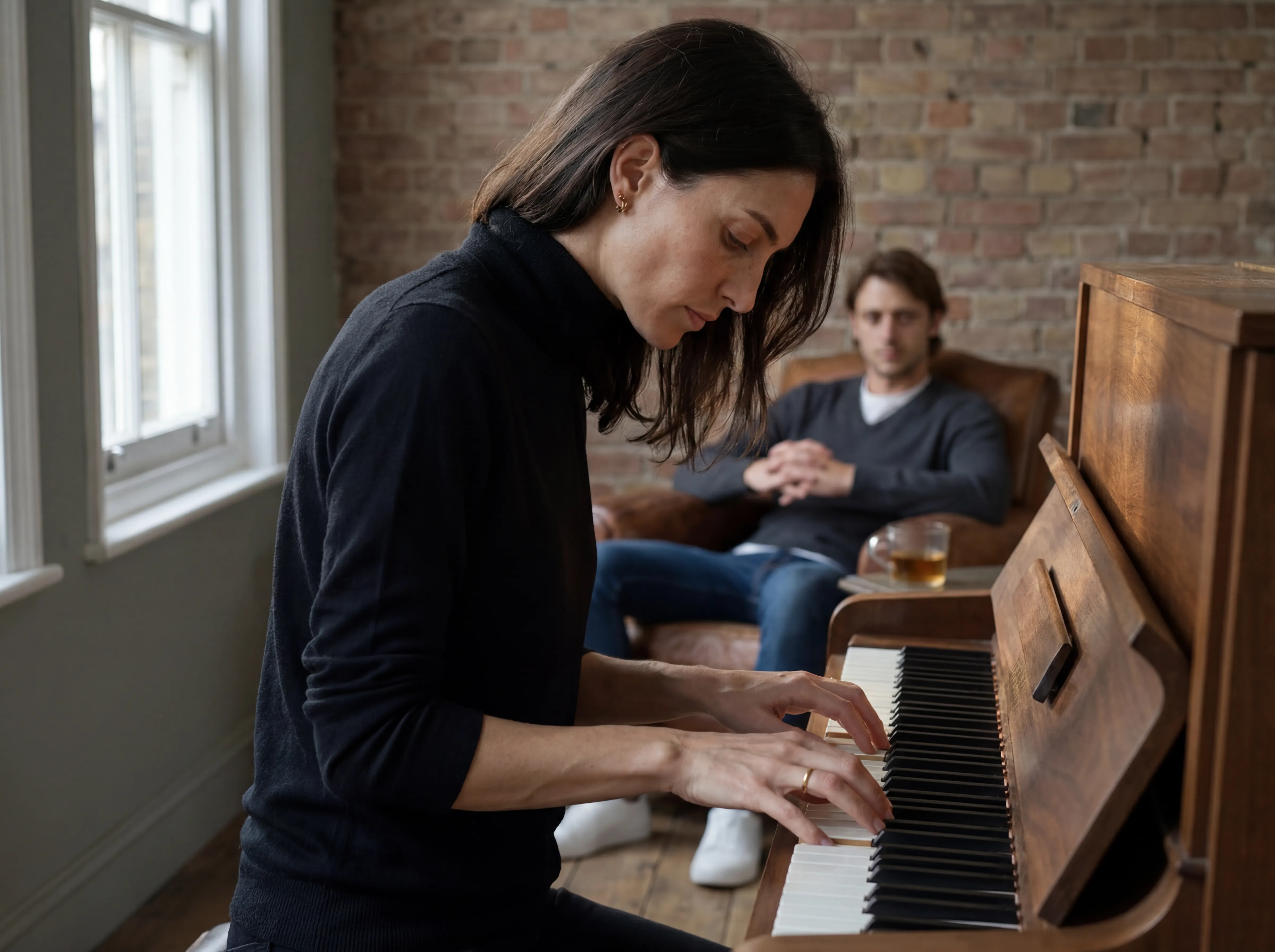 Iris Lambert at the upright in Hackney. Photograph by Lena Hoffmann for The New Yorker.